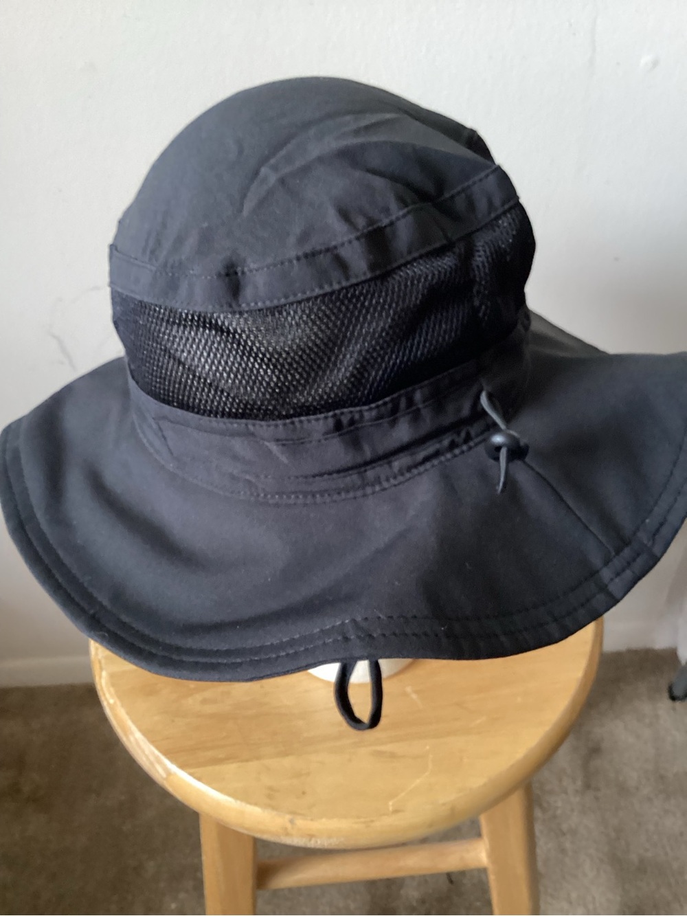 Unbranded Women's Black Sun Bucket Hat with Mesh Vent